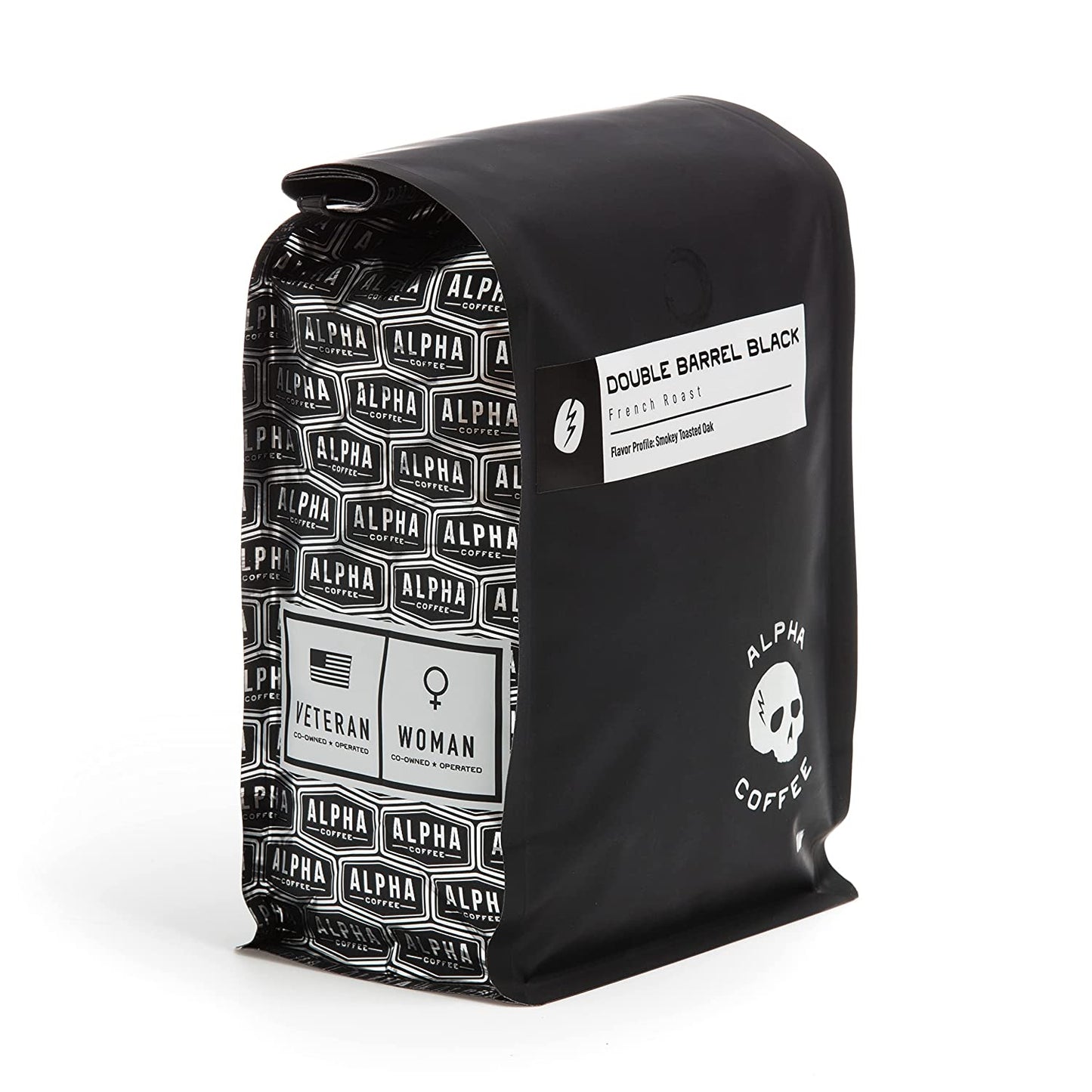– Double Barrel Black - 16 Oz. Premium Gourmet Craft Dark/French Roast Drip Grind Coffee | Veteran Owned - Specialty Small Batch Roasted Coffee | 100% Arabica Beans (Midnight Blend)