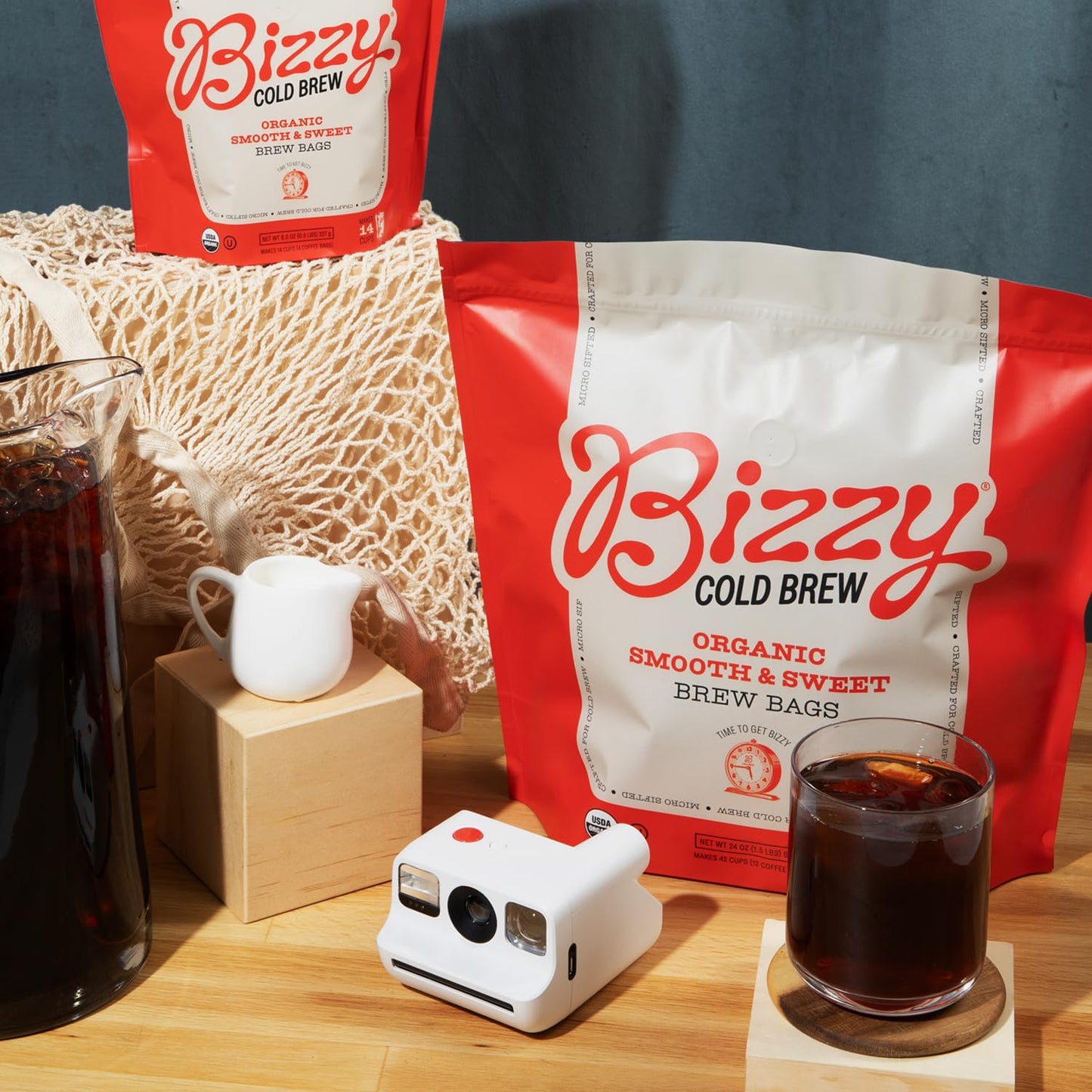 Organic Cold Brew Coffee | Smooth & Sweet Blend | Coarse Ground Coffee | Medium Roast | Micro Sifted | Specialty Grade | 100% Arabica | Brew Bags | 12 Count | Makes 42 Cups