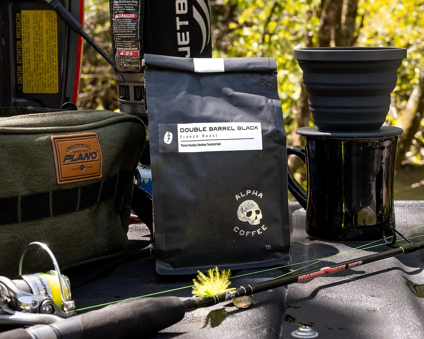 – Double Barrel Black - 16 Oz. Premium Gourmet Craft Dark/French Roast Drip Grind Coffee | Veteran Owned - Specialty Small Batch Roasted Coffee | 100% Arabica Beans (Midnight Blend)
