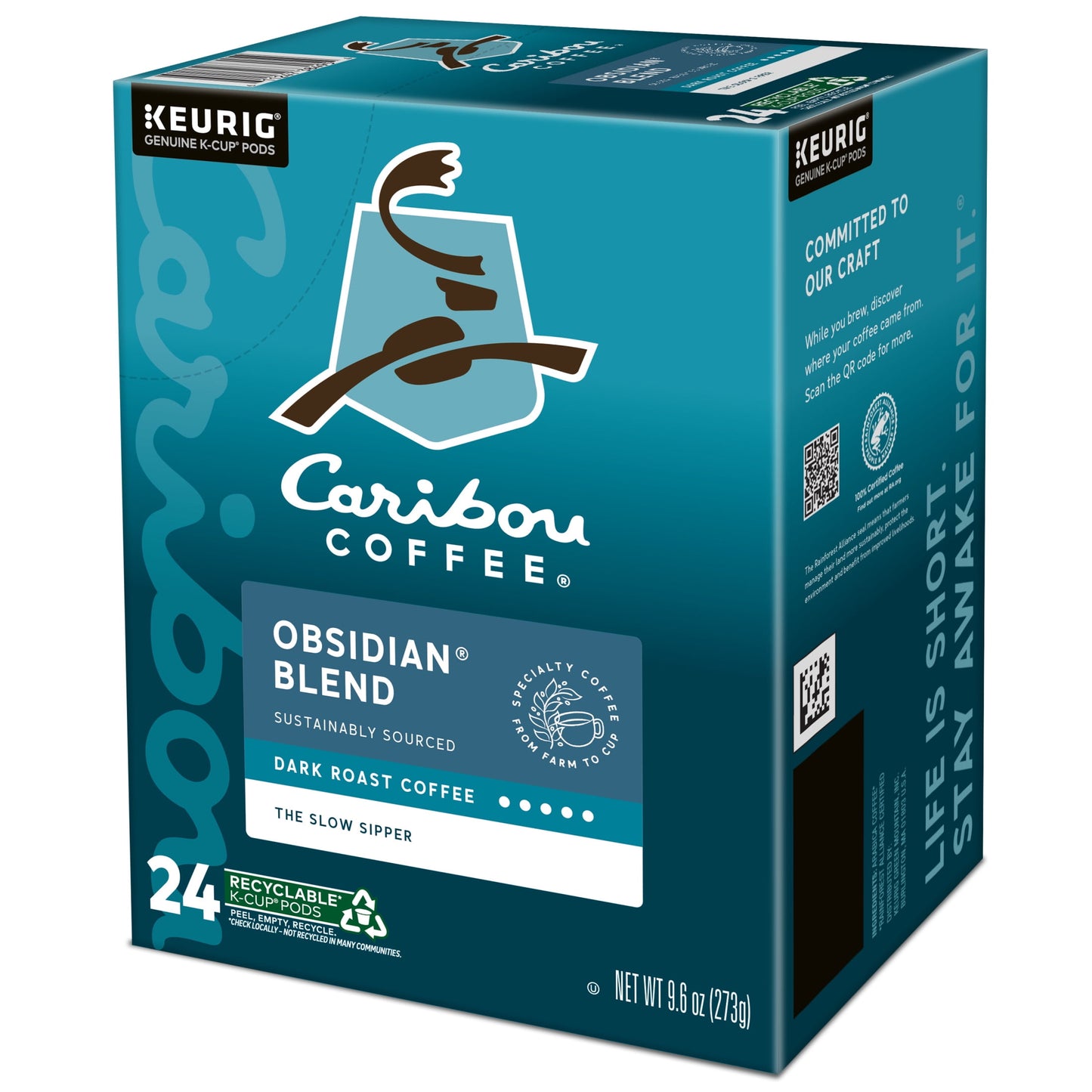 Coffee, Obsidian Blend Dark Roast K-Cup Coffee Pods, 24 Count