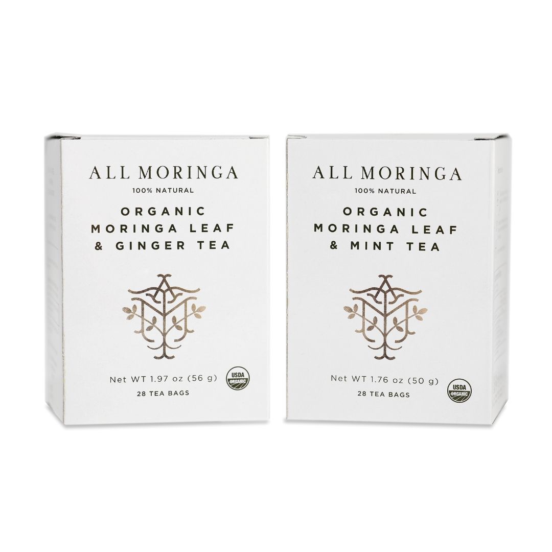 Premium Organic Moringa Leaf and Ginger Herbal Tea USDA Certified 28