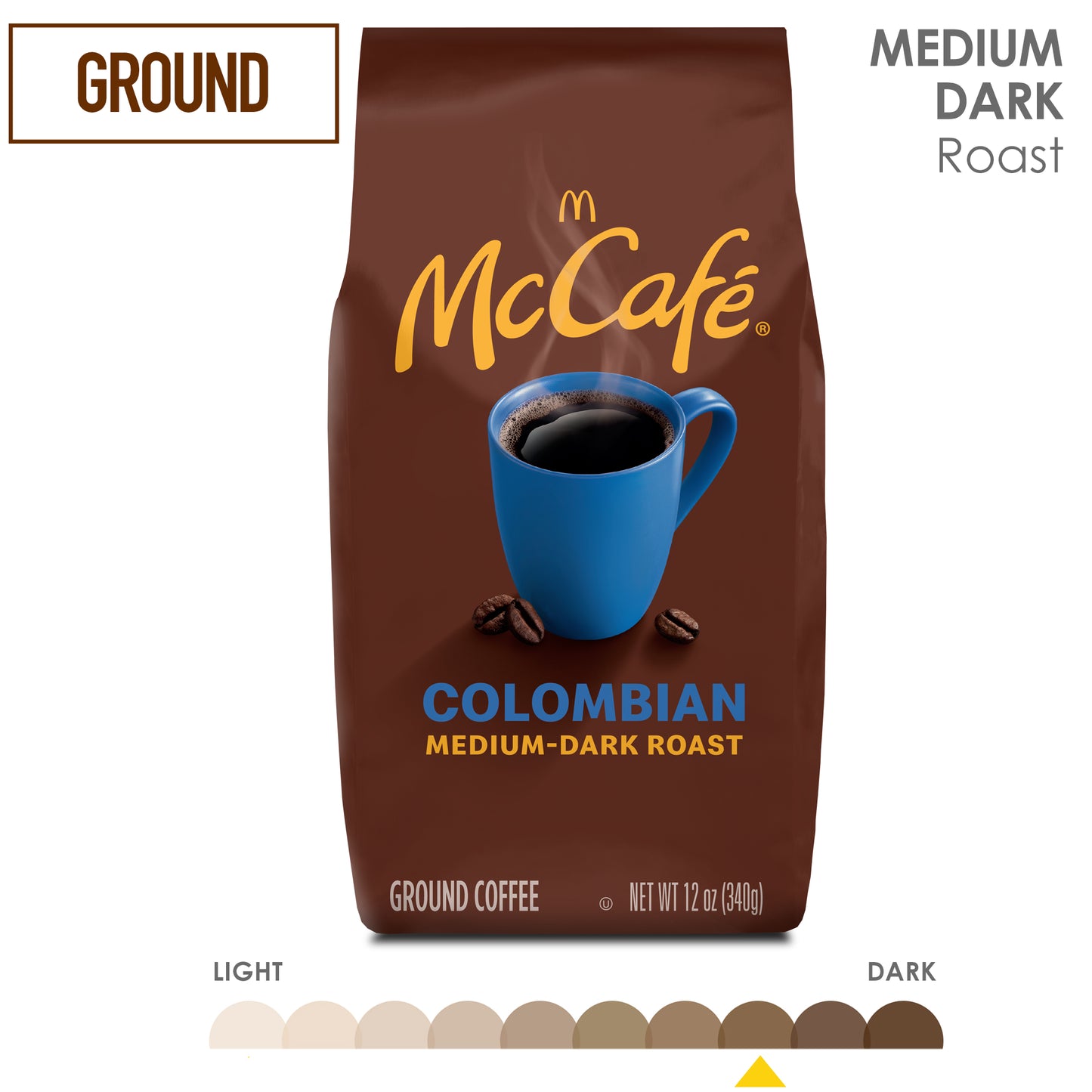 Mccafe Colombian, Medium-Dark Roast, Ground Coffee, 12 Oz