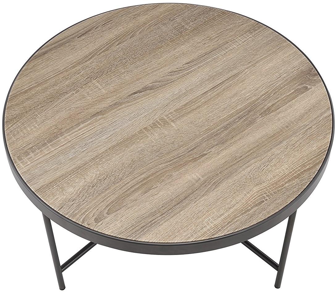 32.3inches X 32.3inches X 15.75inches Weathered Gray Oak Coffee Table