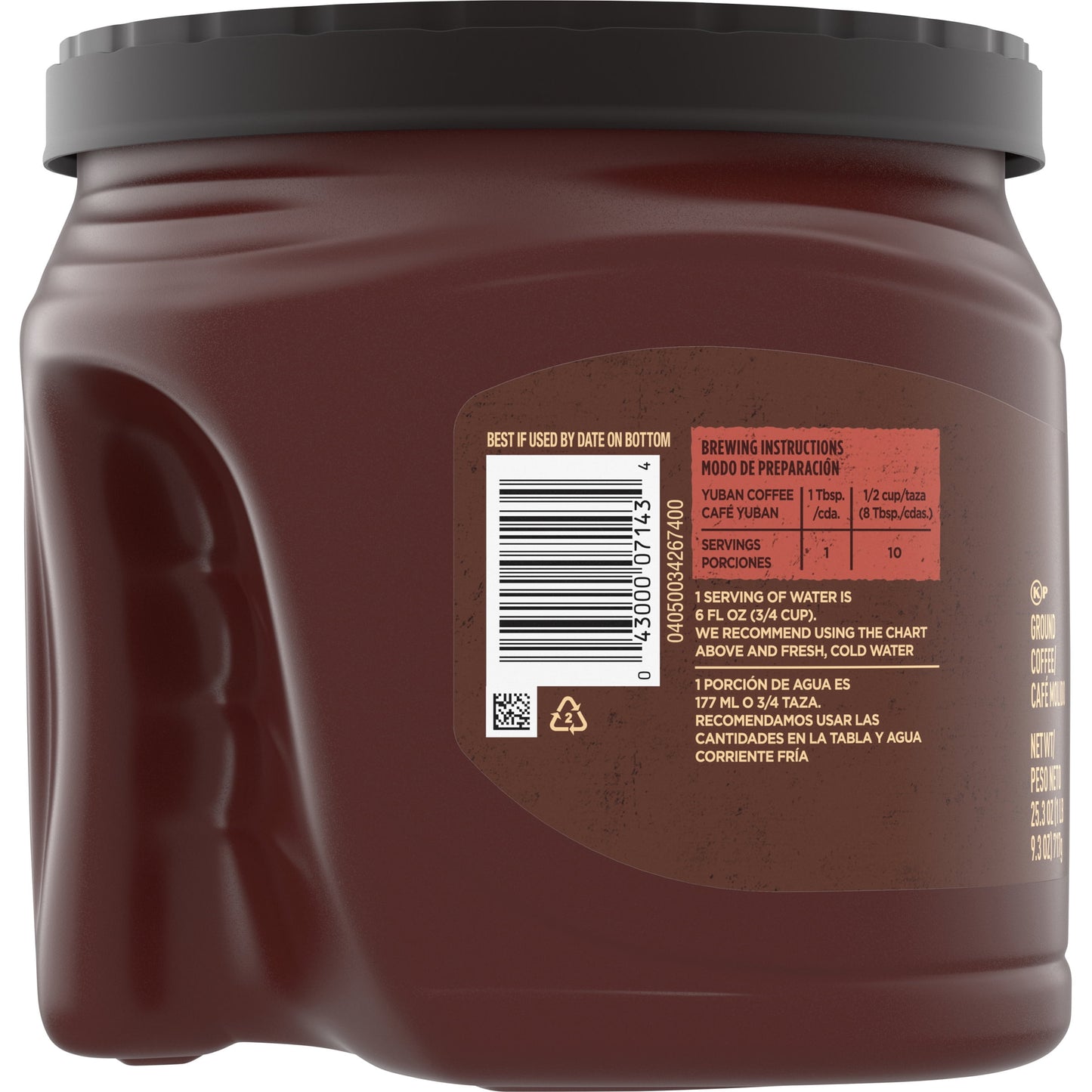 Dark Roast Bold Ground Coffee, 25.3 Oz Canister