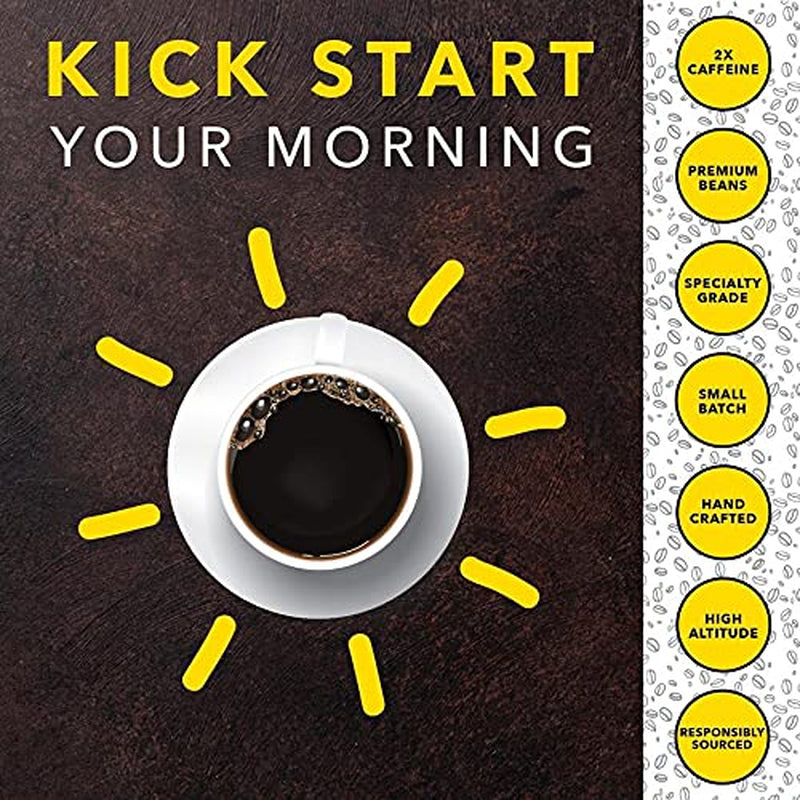 Guru Coffee Company High Caffeine Medium Roast Ground Coffee, Natural Energy from Premium Gourmet Specialty Grade Beans, 11 Ounce