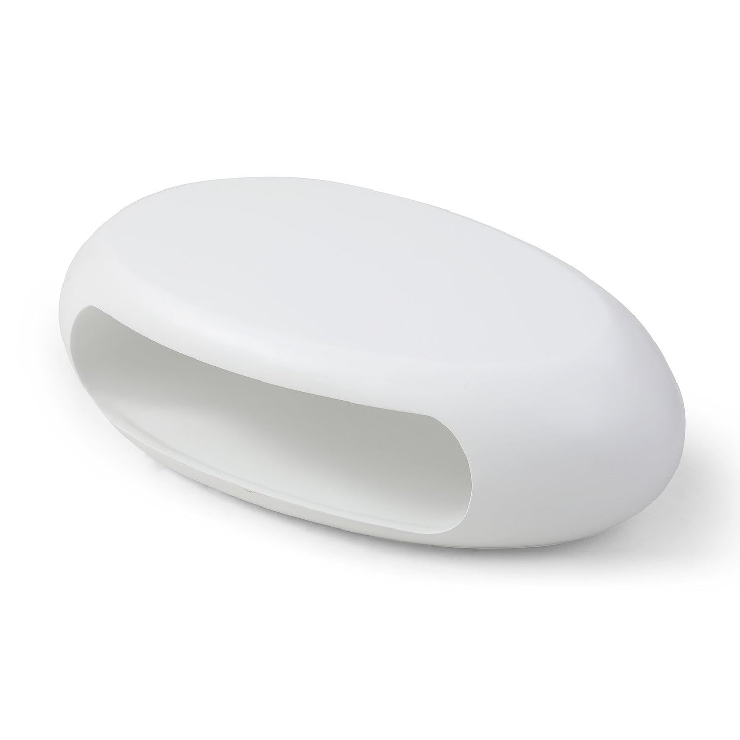 47.24'' Modern Oval Coffee Table, Sturdy Fiberglass Center Cocktail