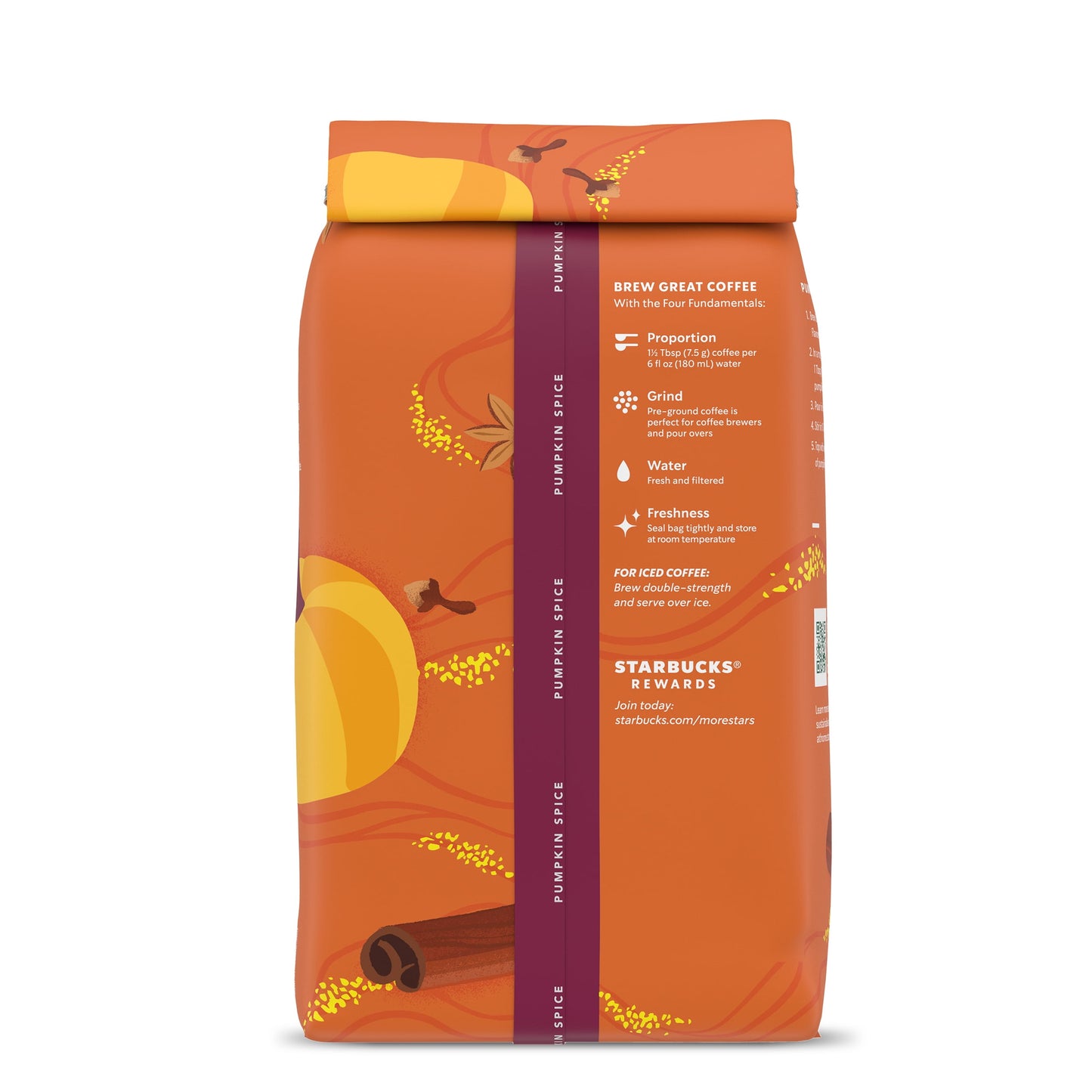 Pumpkin Spice Naturally Flavored Ground Coffee, 100% Arabica, Limited Edition, 1 Bag (17 Oz)