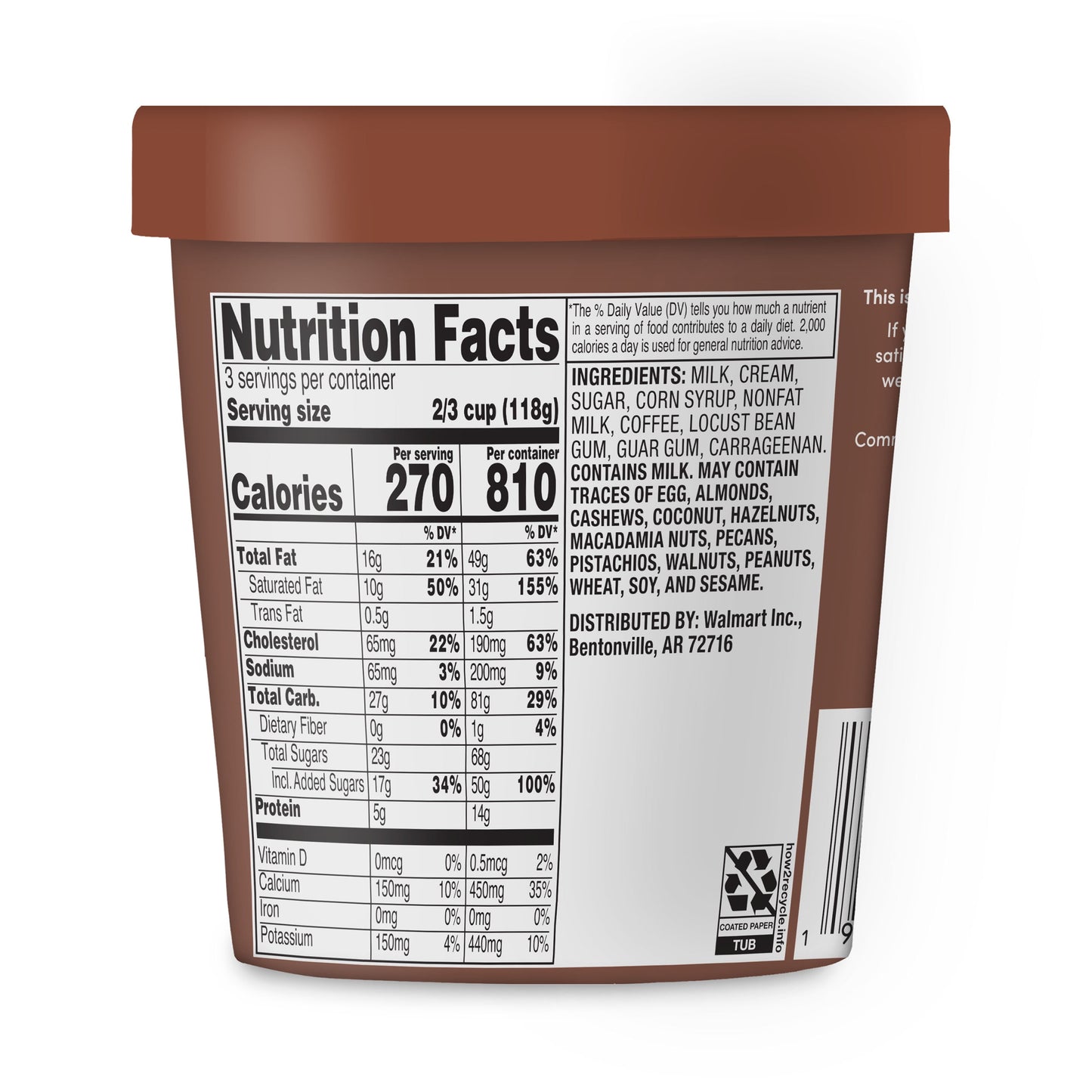 Cold Brew Coffee Premium Ice Cream, 16 Fl Oz