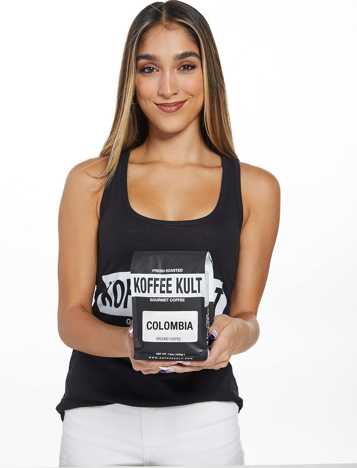 Colombian Medium Roast Coffee Ground Beans 100% Single Origin Colombia Arabica Whole Bean (Ground, 12Oz)