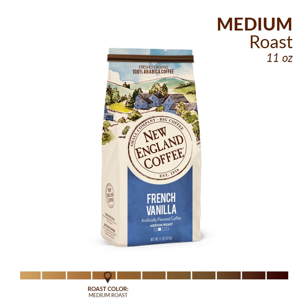 French Vanilla Medium Roast Ground Coffee, 11 Oz, Bag