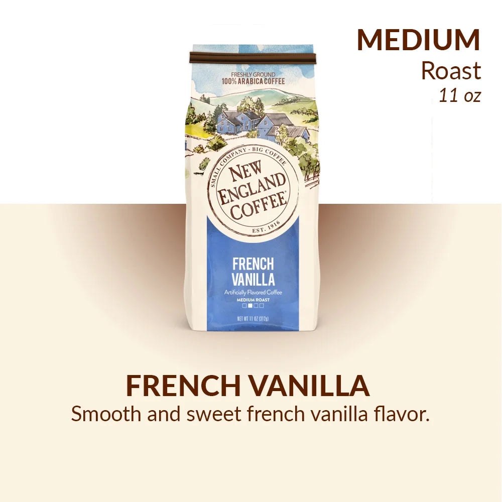 French Vanilla Medium Roast Ground Coffee, 11 Oz, Bag