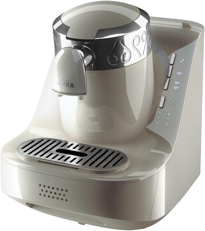 Arzum OK002W Okka Automatic Turkish Coffee Machine, White/Chrome