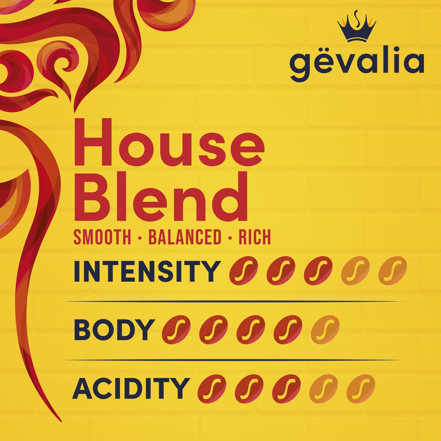 (2 Pack) House Blend Ground Coffee, Caffeinated, 12 Oz Bag