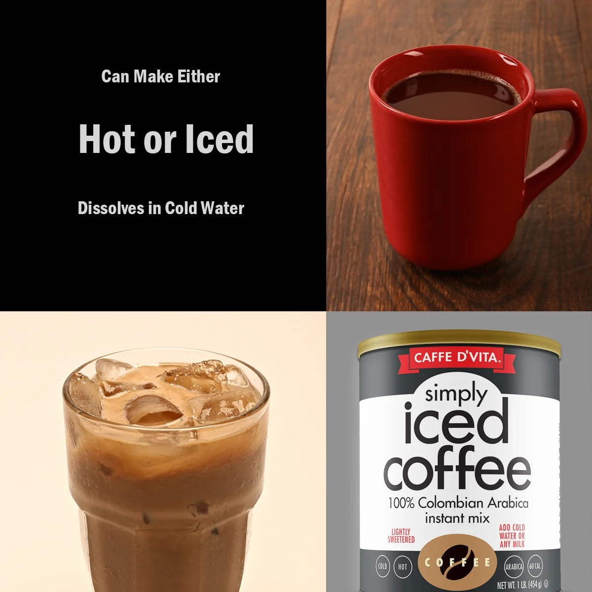 (6 Pack) Simply Iced Coffee - Coffee, 16 Oz Canister