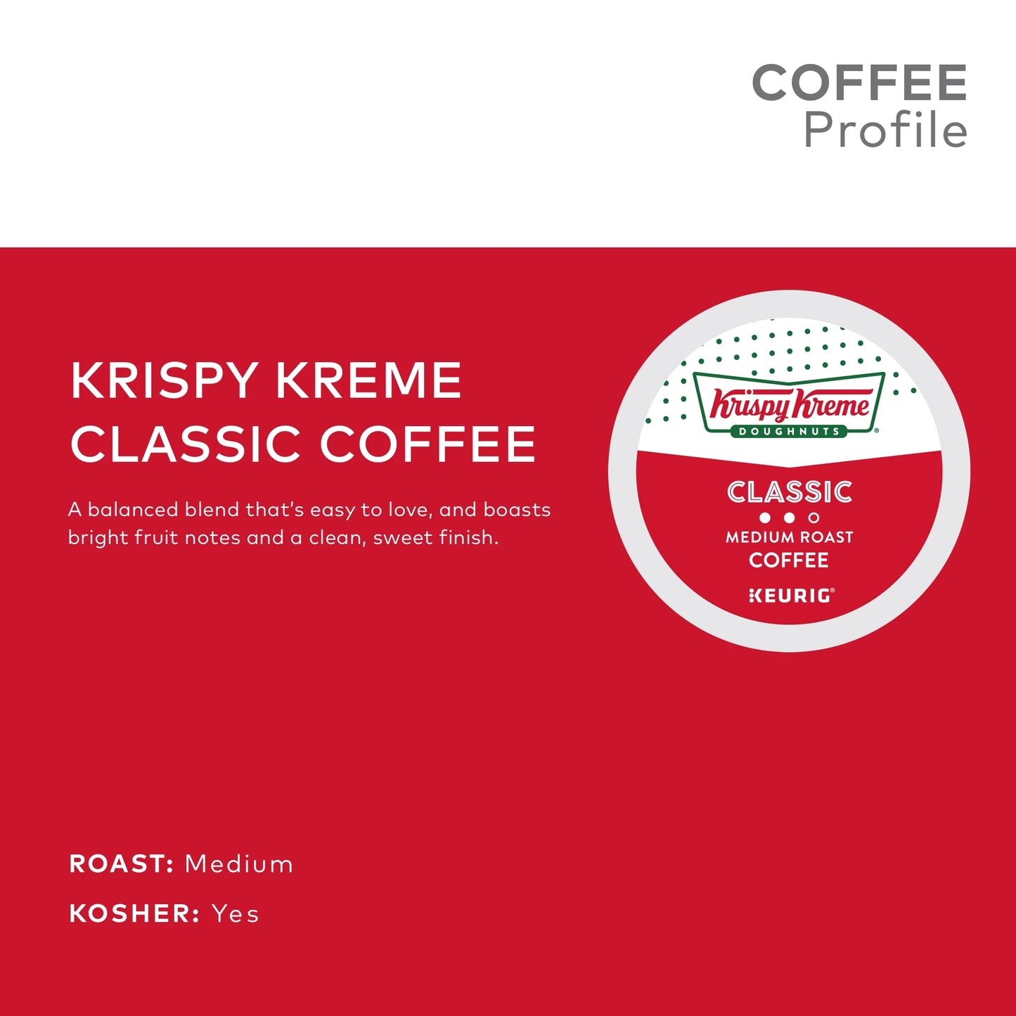 Classic Coffee, Medium Roast K-Cup Coffee Pods, 24 Count