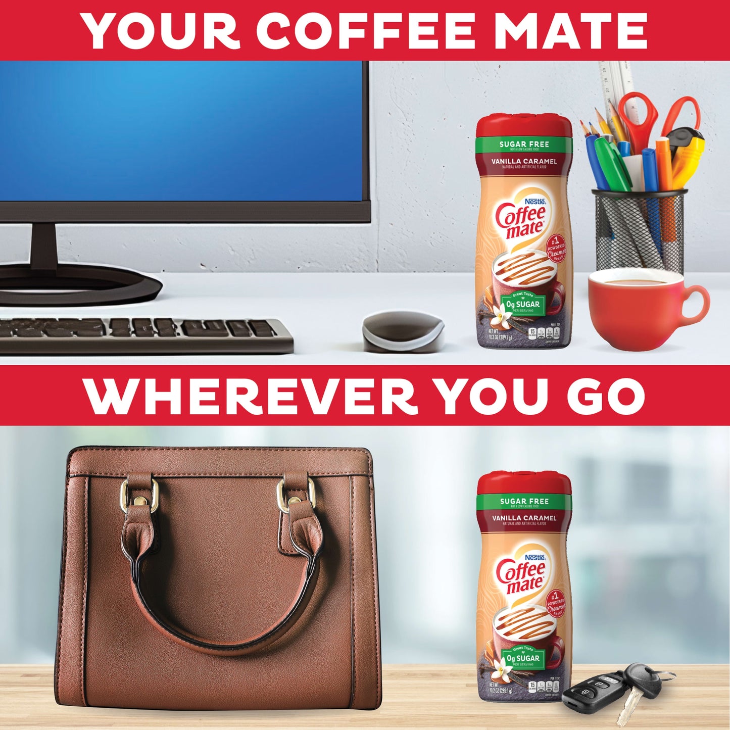 Nestle Coffee Mate Vanilla Caramel Sugar-Free Powdered Coffee Creamer, 10.2 Oz