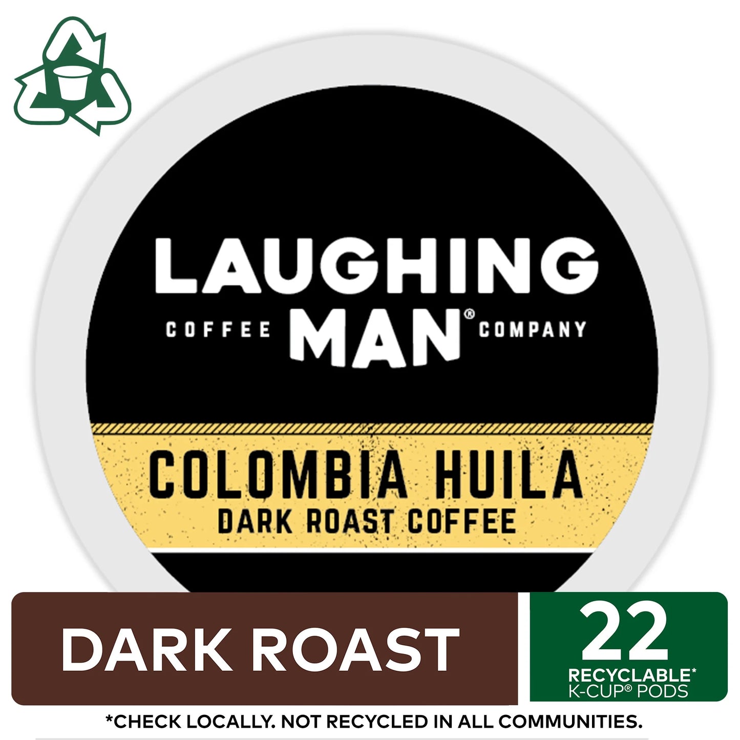 Colombia Huila Coffee, K-Cup Pod, Dark Roast, 22Ct