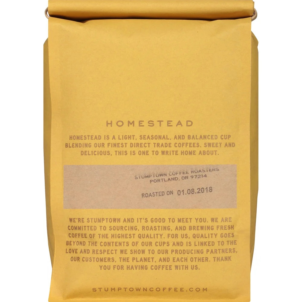 Coffee Roasters Organic Homestead Blend Whole Bean Coffee, Premium Medium Roast Coffee Beans, 100% Arabica, 12 Oz