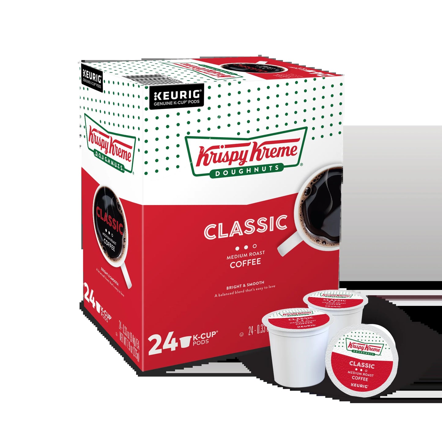 Classic Coffee, Medium Roast K-Cup Coffee Pods, 24 Count