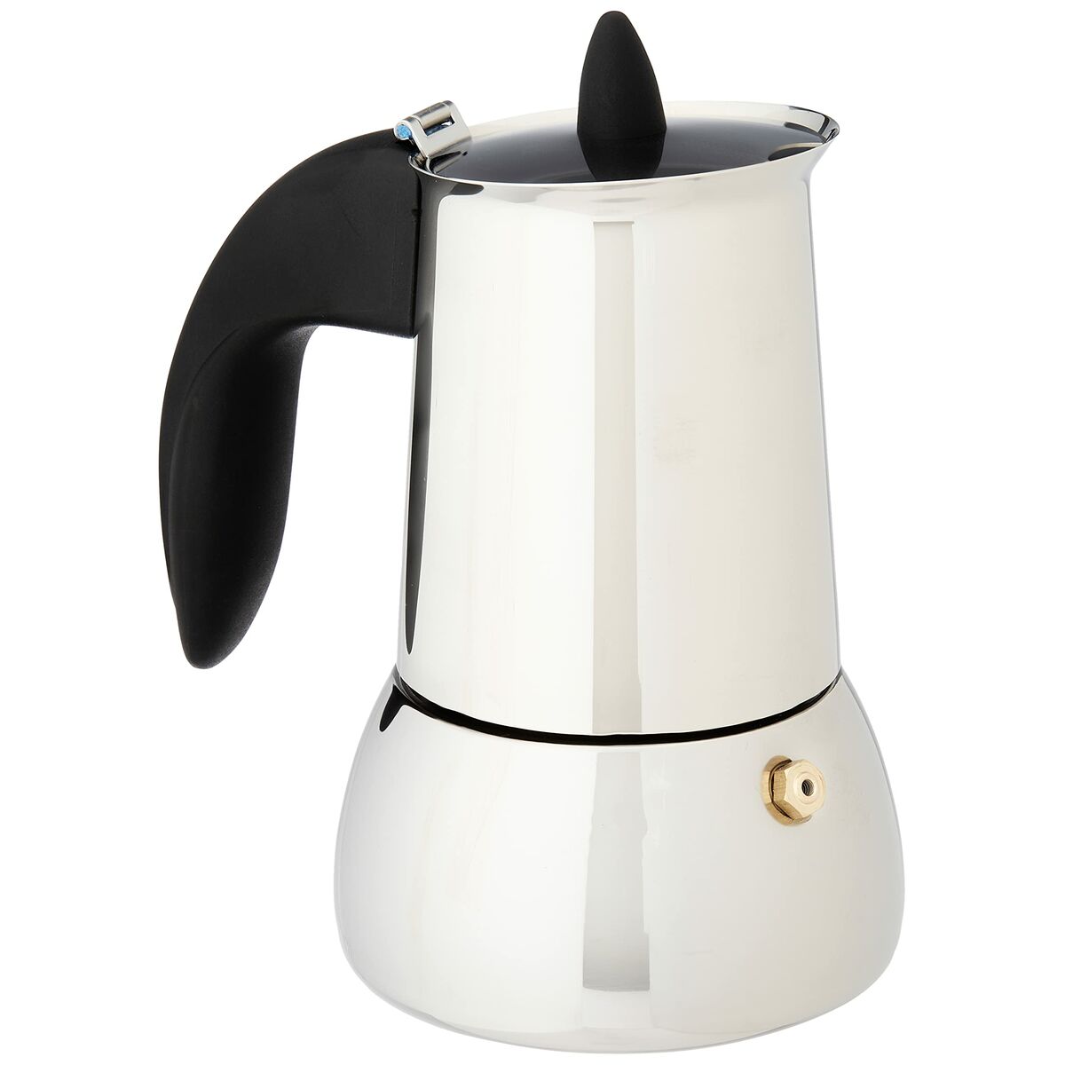 Italian Coffee Pot Valira ISABELLA 4T Black Steel Stainless steel