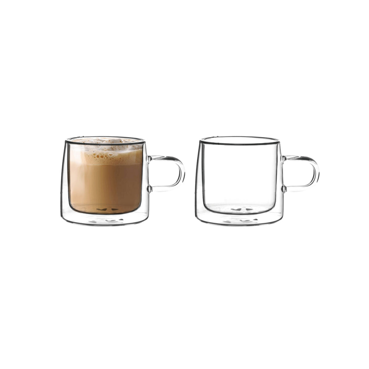 Piece Coffee Cup Set DKD Home Decor Crystal Transparent 260 ml