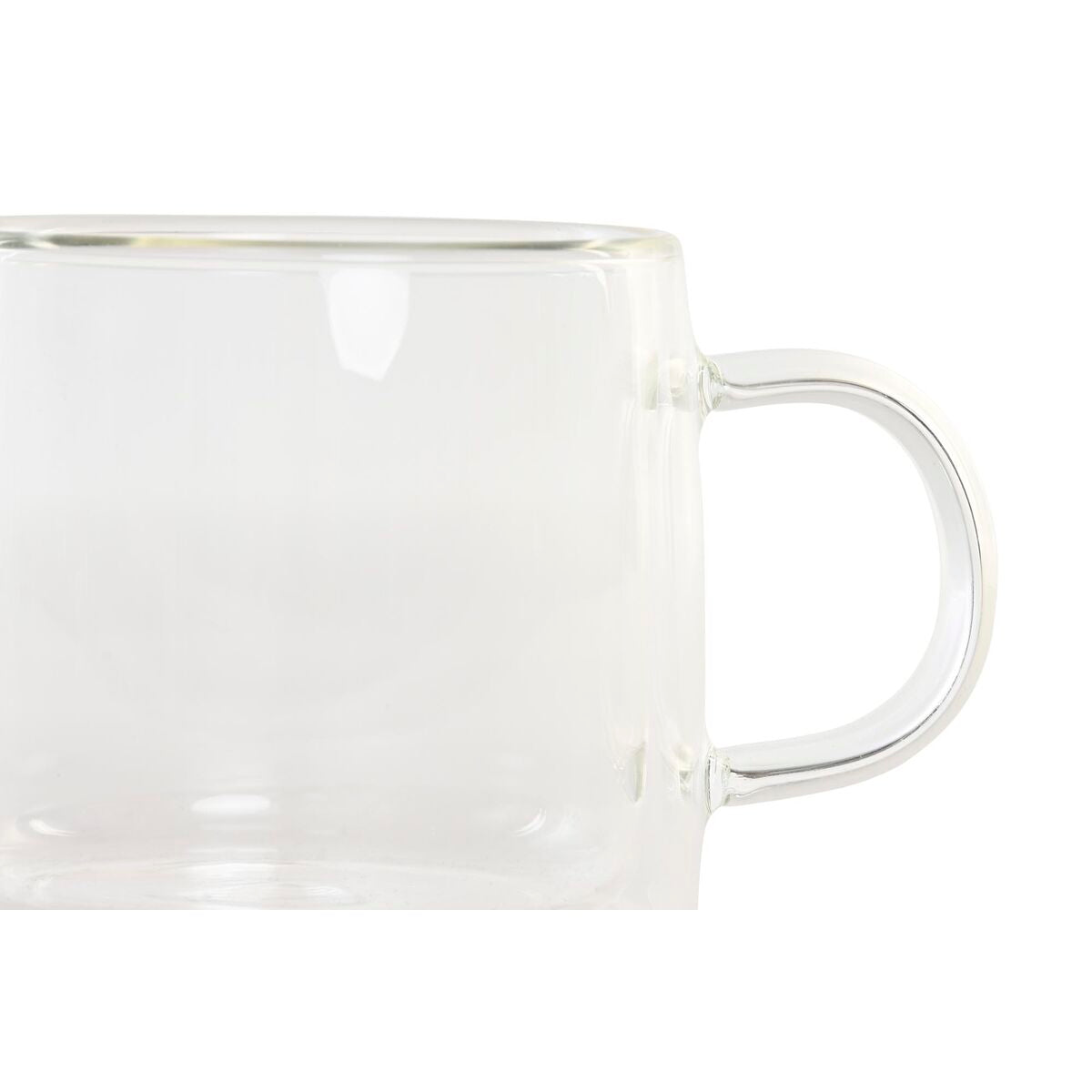 Piece Coffee Cup Set DKD Home Decor Crystal Transparent 260 ml
