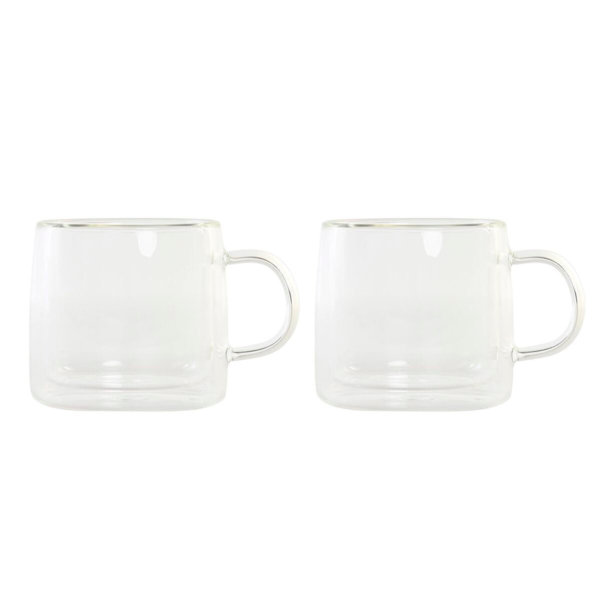 Piece Coffee Cup Set DKD Home Decor Crystal Transparent 260 ml