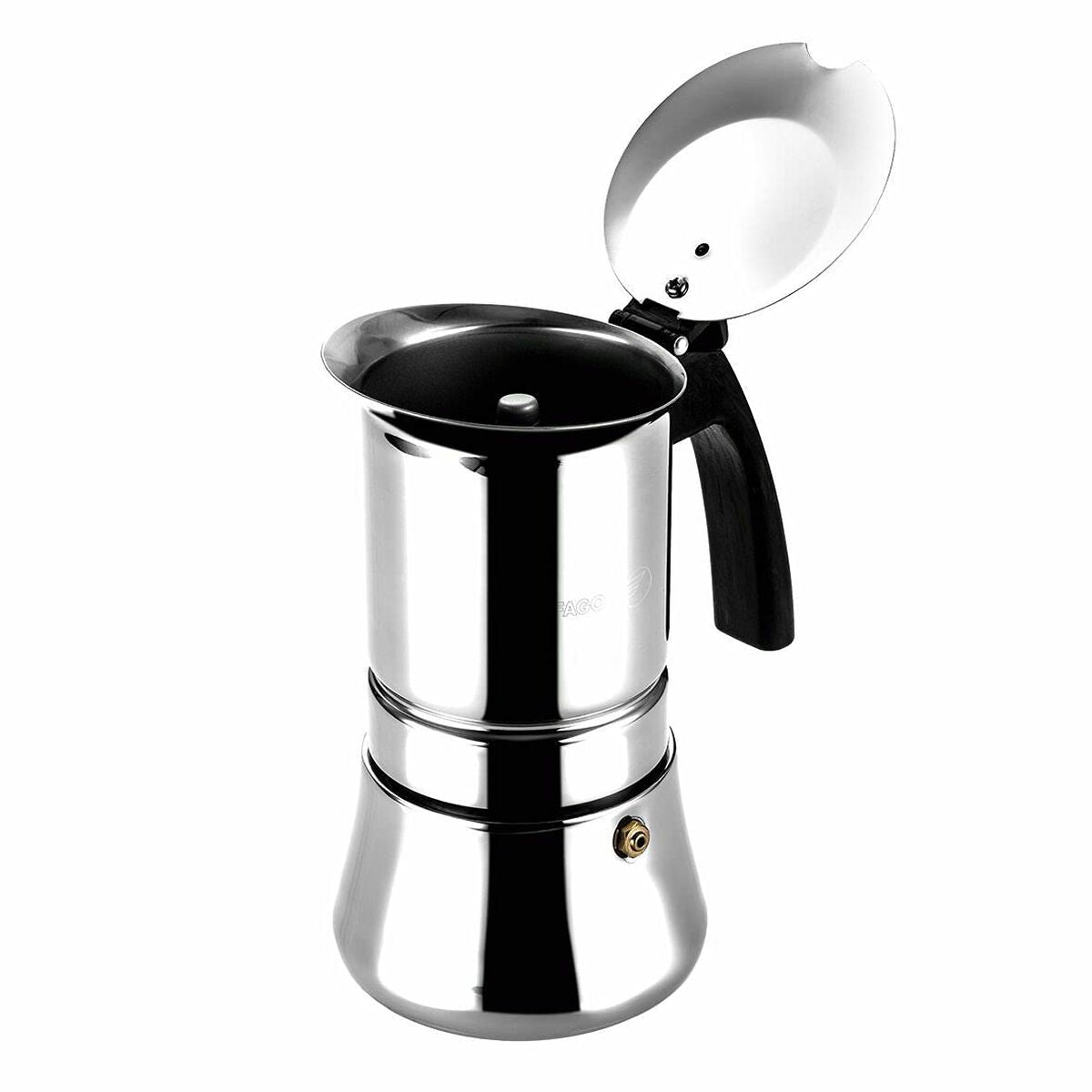 Italian Coffee Pot FAGOR Etnica Stainless steel 18/10 (4 Cups)