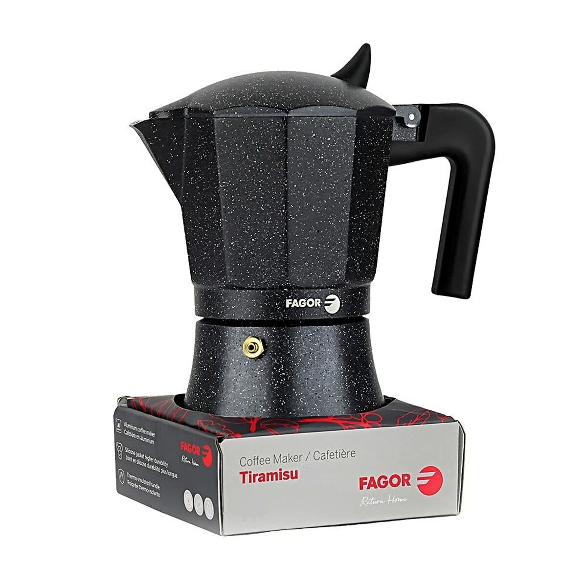 Italian Coffee Pot FAGOR Tiramisu Aluminium (9 Cups)