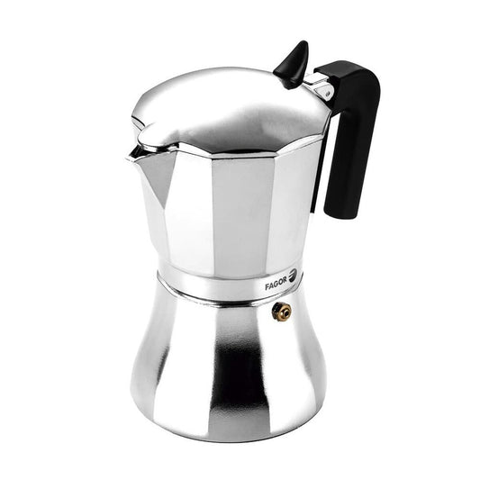 Italian Coffee Pot FAGOR Cupy Aluminium 6 Cups