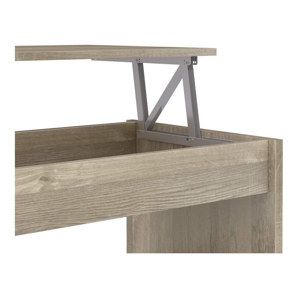 Lift-Top Coffee Table Happy Oak (100 x 50 x 44,6 cm)