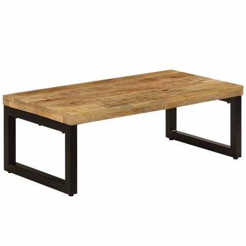 Coffee Table 43.3"x19.7"x13.8" Solid Mango Wood and Steel