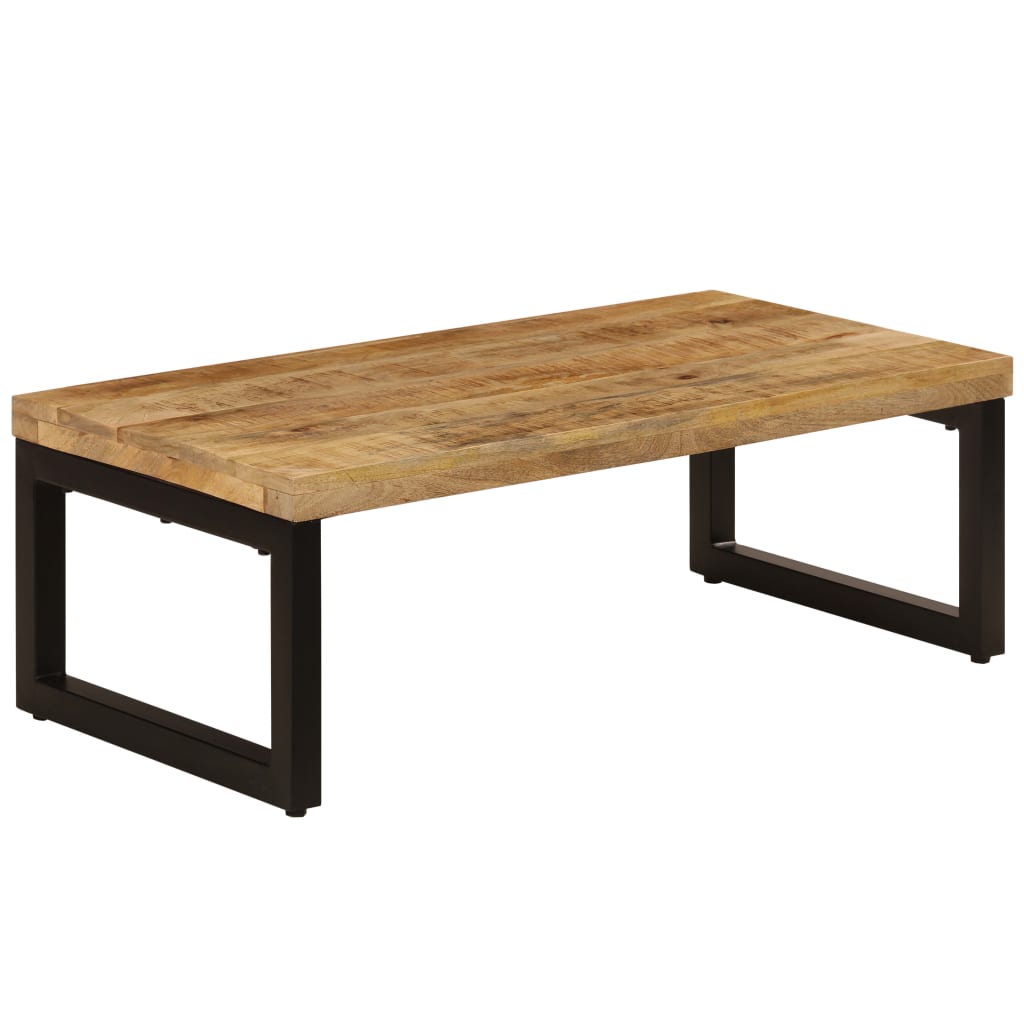 Coffee Table 43.3"x19.7"x13.8" Solid Mango Wood and Steel