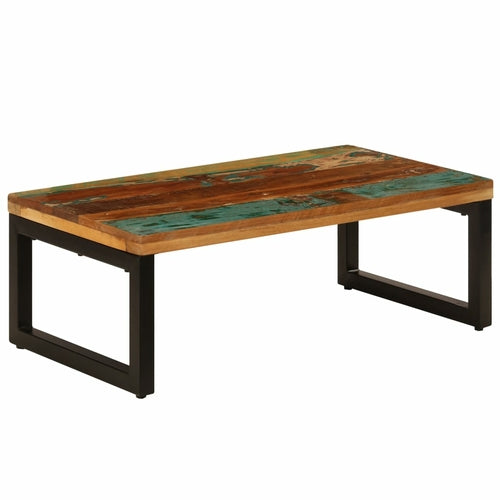 Coffee Table 43.3"x19.7"x13.8" Solid Mango Wood and Steel