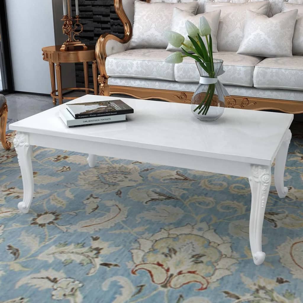 Coffee Table 31.5"x31.5"x16.5" High Gloss White