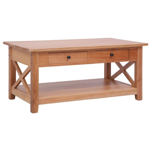 Coffee Table Brown 39.4"x21.7"x18.1" Solid Mahogany Wood