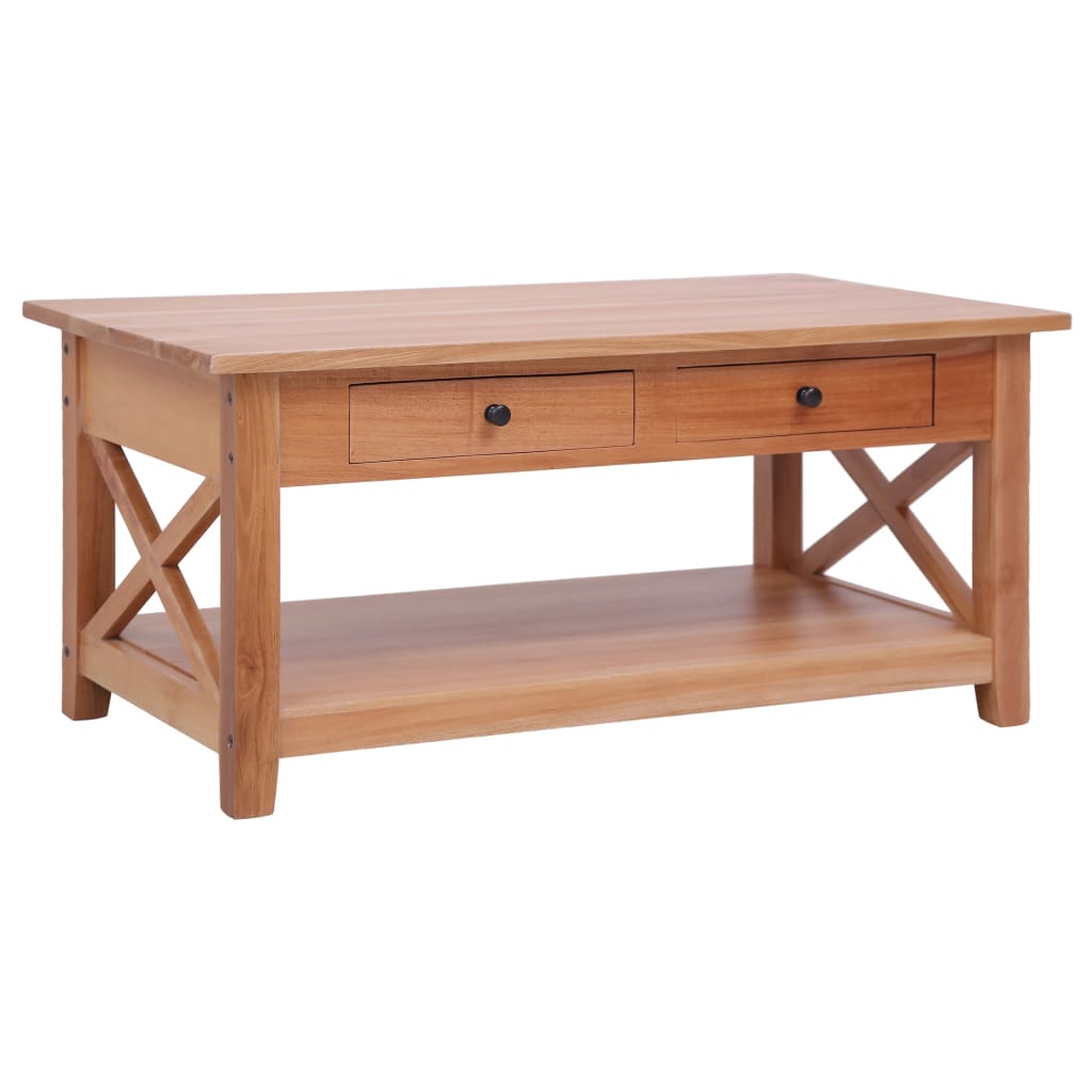 Coffee Table Brown 39.4"x21.7"x18.1" Solid Mahogany Wood