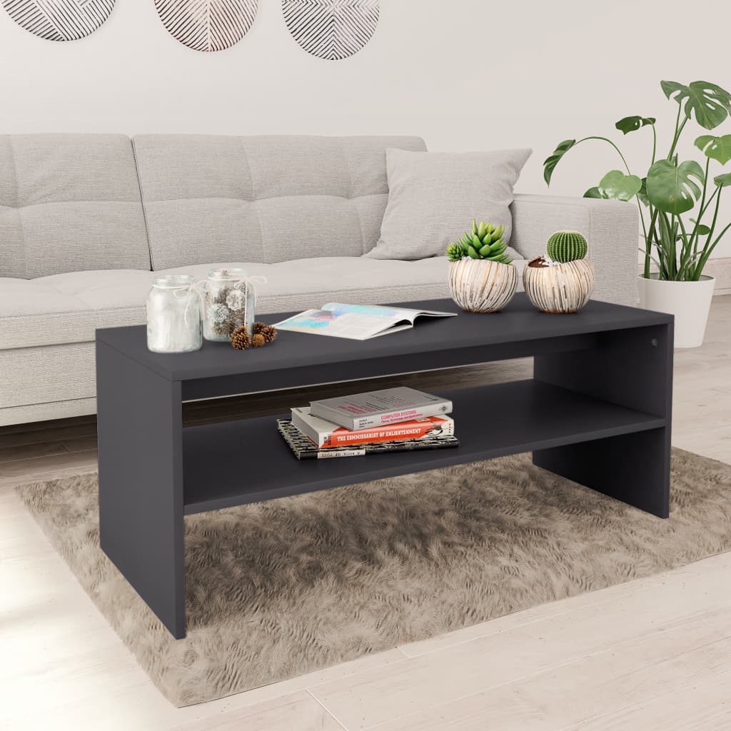 Coffee Table White 39.4"x15.7"x15.7" Chipboard