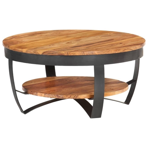Coffee Table 25.6"x25.6"x12.6" Solid Acacia Wood