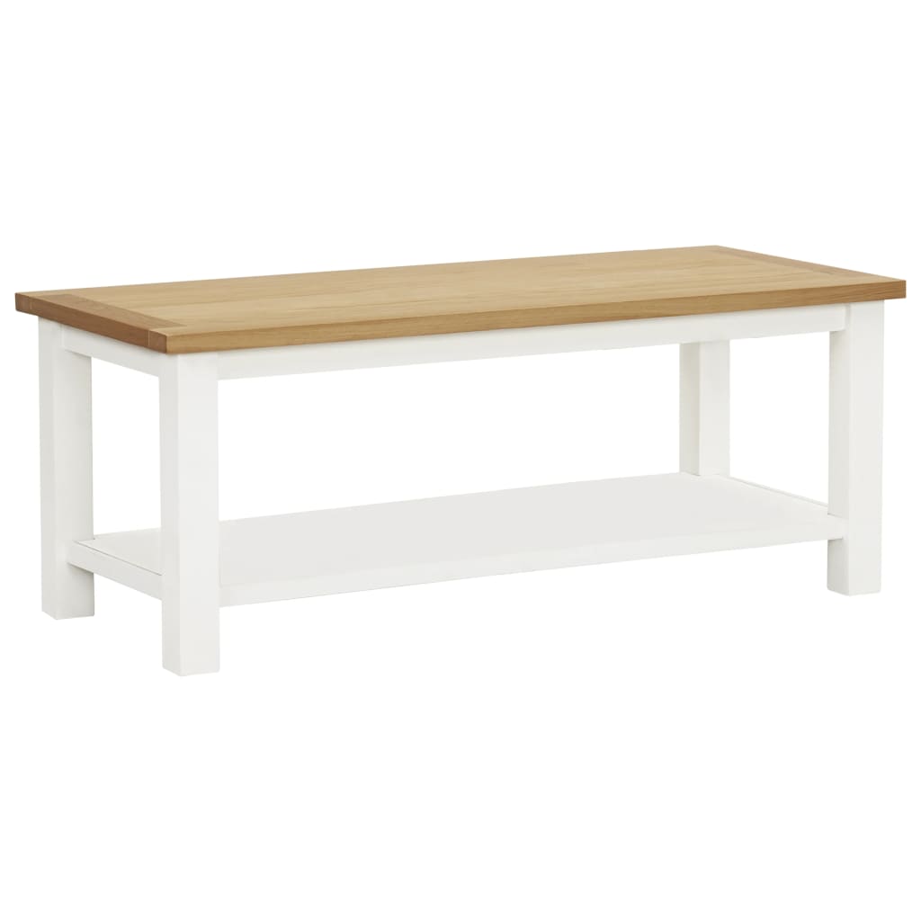 Coffee Table 35.4"x17.7"x15.7" Solid Oak Wood