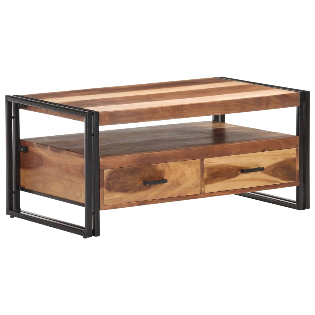 Coffee Table 39.4"x21.7"x17.7" Rough Mango Wood