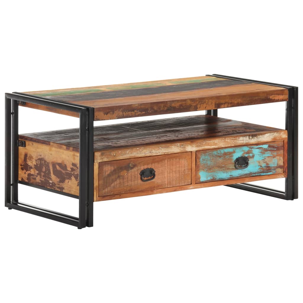Coffee Table 39.4"x21.7"x17.7" Rough Mango Wood