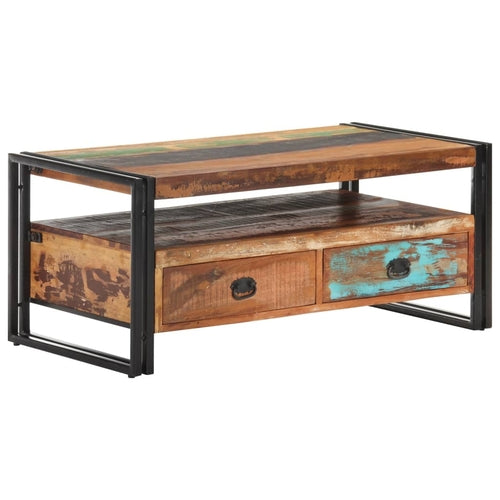 Coffee Table 39.4"x21.7"x17.7" Rough Mango Wood