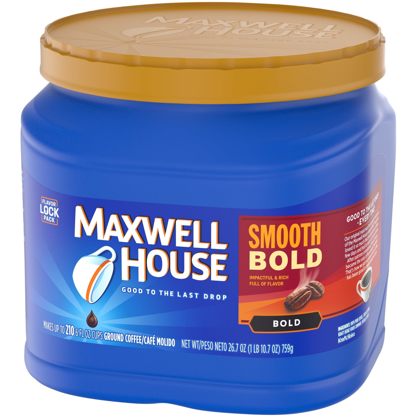 Smooth Bold Ground Coffee, 26.7 Oz. Canister