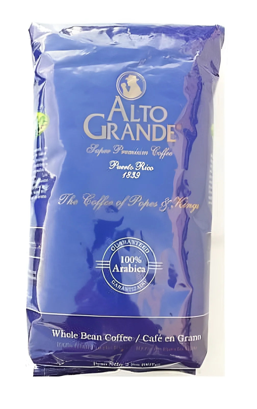 Premium Whole Bean Coffee, 100 Percent Puerto Rico Arabica, Medium Dark Roast, 2 Lbs Bag