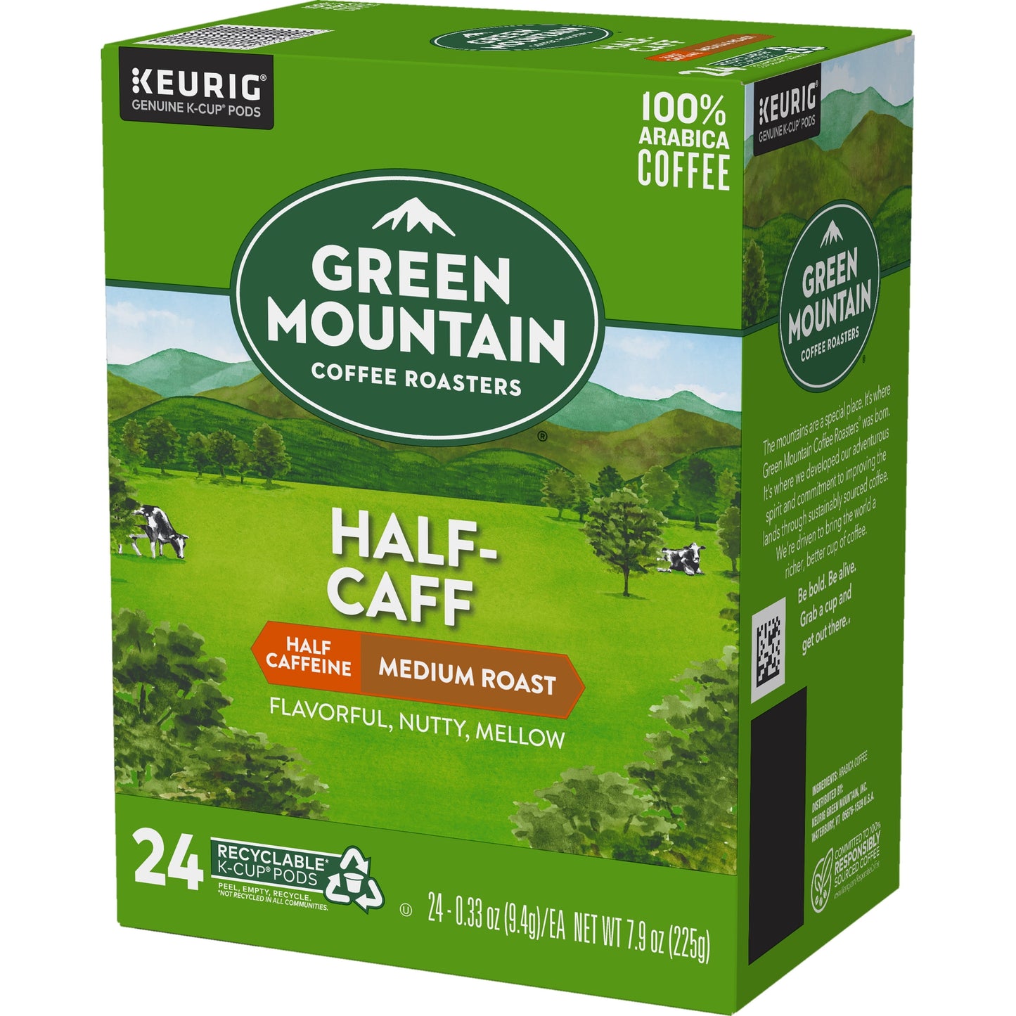 (4 Pack) , Half Caff Medium Roast K-Cup Coffee Pods, 24 Count