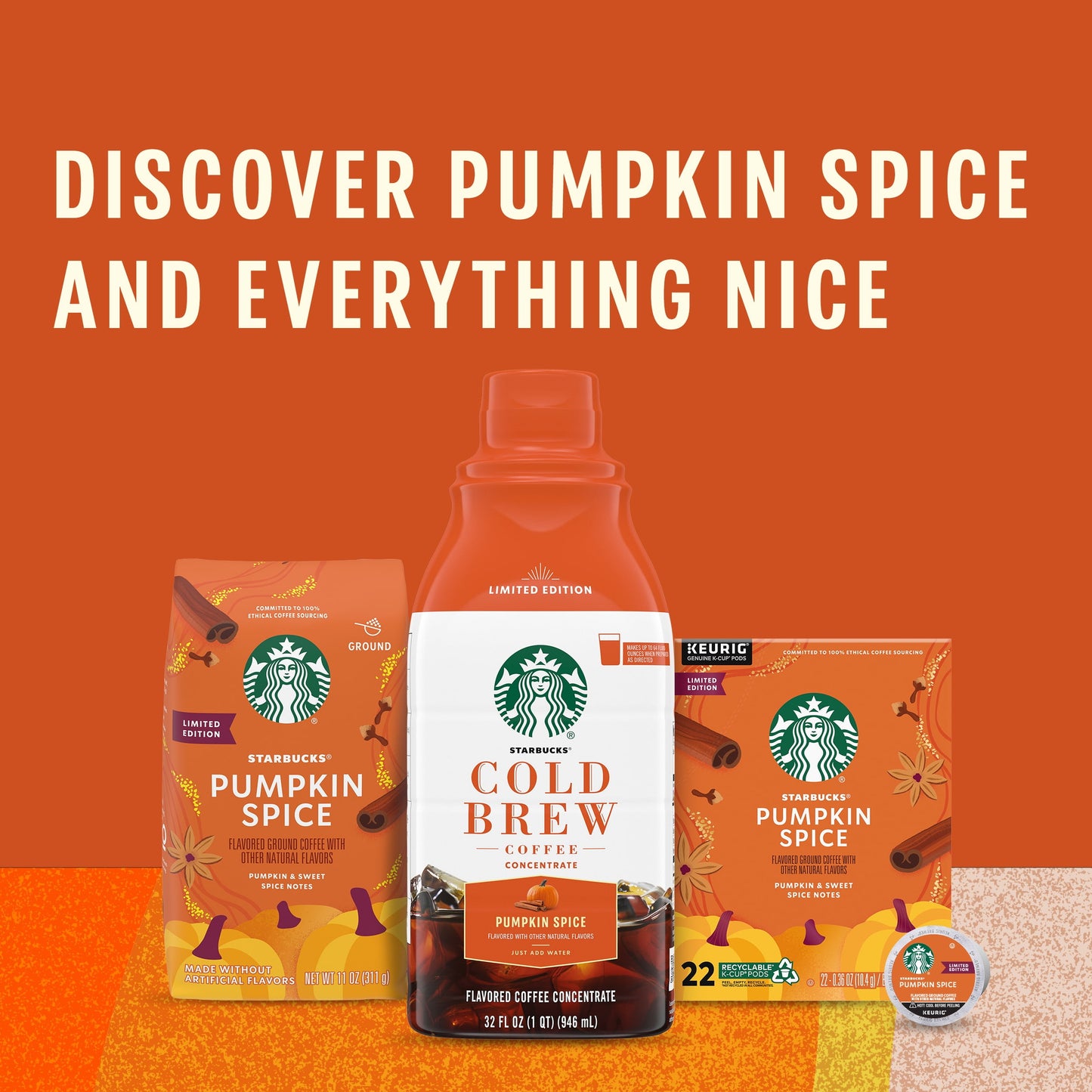 Pumpkin Spice Naturally Flavored Ground Coffee, 100% Arabica, Limited Edition, 1 Bag (17 Oz)