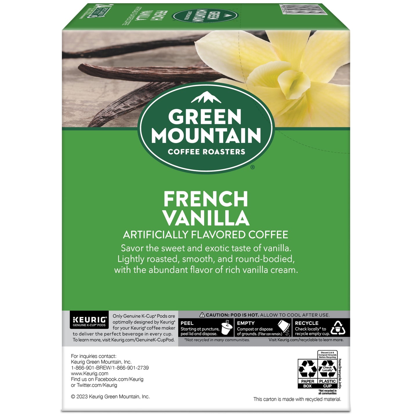 , French Vanilla Light Roast K-Cup Coffee Pods, 24 Count