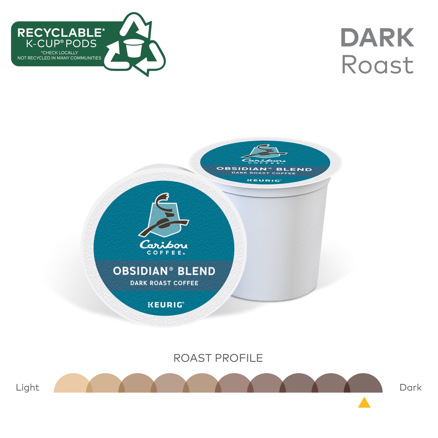 Coffee, Obsidian Blend Dark Roast K-Cup Coffee Pods, 24 Count