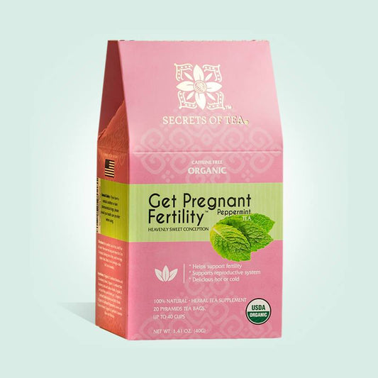 Fertility Tea For Women- Peppermint 40 Cups- USDA Organic